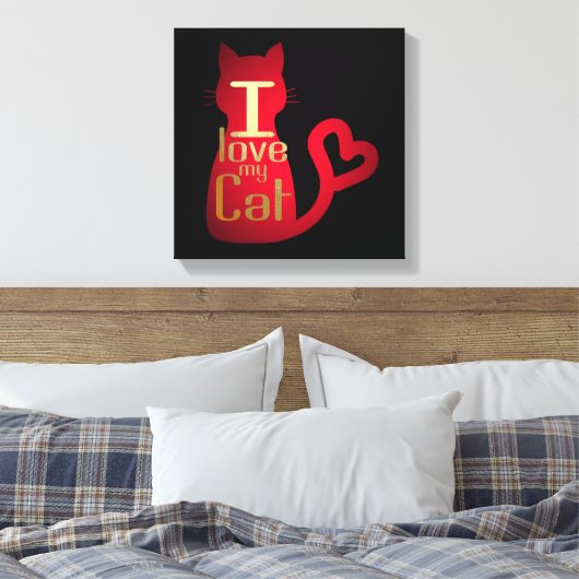 TOILE J'AIME MON CHAT (Insitu(Chambre))