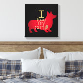 TOILE J'AIME MON CORGI (Insitu(Chambre))