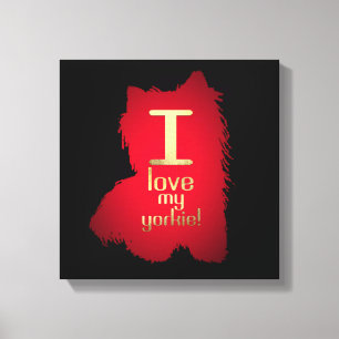 TOILE J'AIME MON YORKIE
