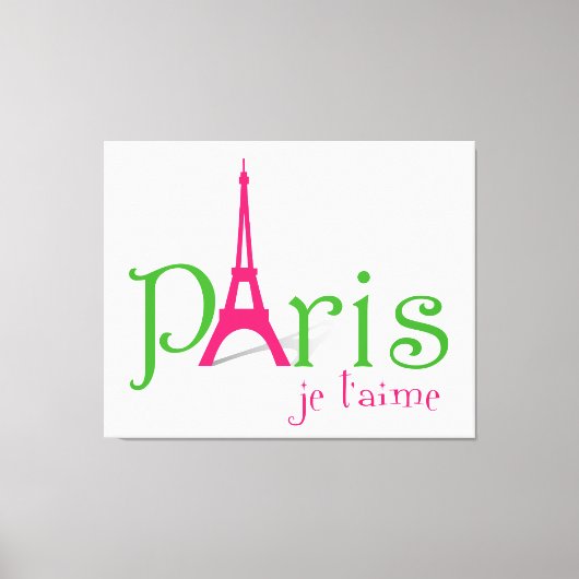 Toile J'aime Paris (Recto)