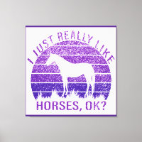 J'aime vraiment les chevaux en violet
