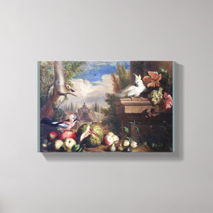 Toile Jakob Bogdany Oiseaux et fruits dans un paysage av