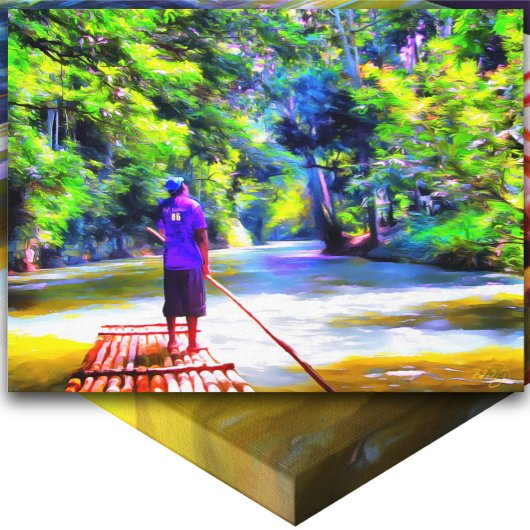 Toile Jamaïcain River Raft Ride J001 Art