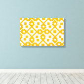 Toile Jamdani jaune (Insitu (Plancher de Bois))