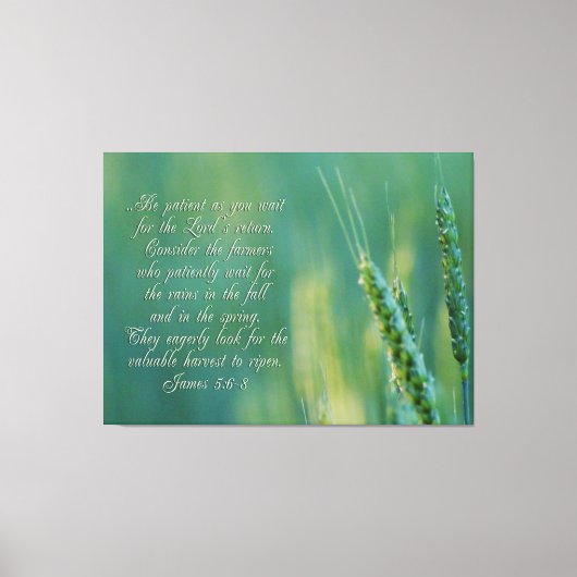 Toile James 5:6-8 Persévérance Inspiration (Recto)