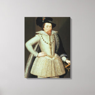Toile James I, portrait en buste