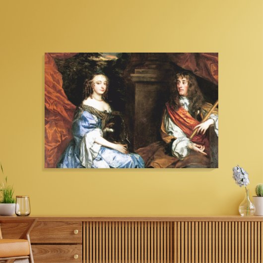Toile James II et Anne Hyde par Sir Peter Lely (Insitu(Salon))