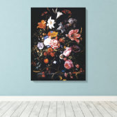 Toile Jan Davidsz de Heem vase de fleurs vibrantes (Insitu (Plancher de Bois))