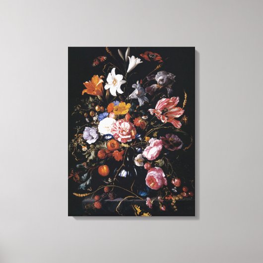 Toile Jan Davidsz de Heem vase de fleurs vibrantes (Recto)