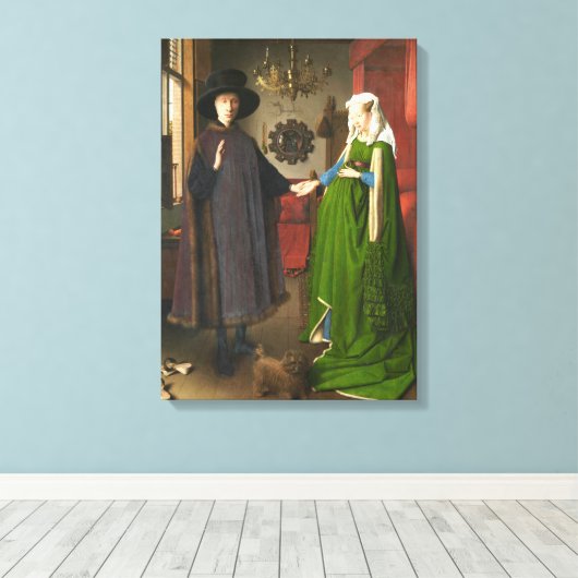 Toile Jan van Eyck Arnolfini Portrait (Insitu (Plancher de Bois))