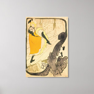 Toile Jane Avril par Henri de Toulouse-Lautrec