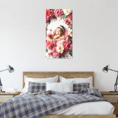 Toile Janvier Fleur de naissance Baby Girl Portrait (Insitu(Chambre))