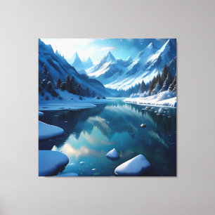 Toile Janvier Hiver Froid Paysage