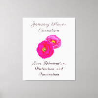 Janvier Mois de naissance Fleur Carnation Élégante