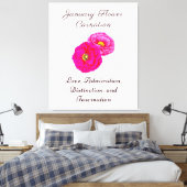 Toile Janvier Mois de naissance Fleur Carnation Élégante (Insitu(Chambre))