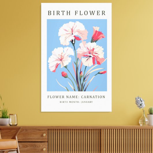 Toile janvier Mois de naissance Marché aux fleurs (Insitu(Salon))