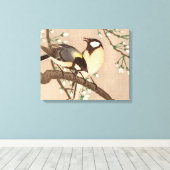 Toile Japonais Asiatique Koson Bird Chickadee Songbird (Insitu (Plancher de Bois))