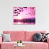 Toile Japonais Cherry Blossom Paysage Sérénité (Insitu(Salon))