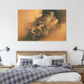 Toile Japonais Deux dragons dans les nuages (Insitu(Chambre))
