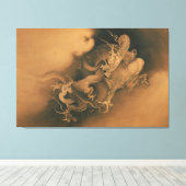 Toile Japonais Deux dragons dans les nuages (Insitu (Plancher de Bois))