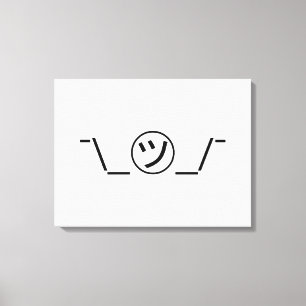 Toile Japonais Kaomoji du ¯ d'émoticône de Shrug de T