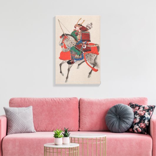 Toile Japonais Samurai Guerrier à cheval Imprimer Canvas (Insitu(Salon))