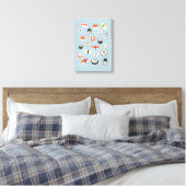 Toile Japonais sushi bleu (Insitu(Chambre))