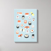 Toile Japonais sushi bleu (Recto)