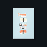 Toile Japonais Sushi Nigiri Maki<br><div class="desc">L'art culinaire japonais sur un arrière - plan bleu aqua pour ceux qui aiment manger sushi,  sashimi,  nigiri et petits pains de maki.</div>