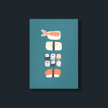 Toile Japonais Sushi Nigiri Maki<br><div class="desc">L'art culinaire japonais sur un arrière - plan vert profond pour ceux qui aiment manger sushi, sashimi, nigiri et rouleaux de maki.</div>