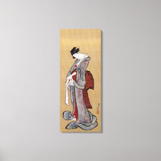 Toile Japonaise Geisha Woman, Hokusai, Ukiyo-e (Recto)