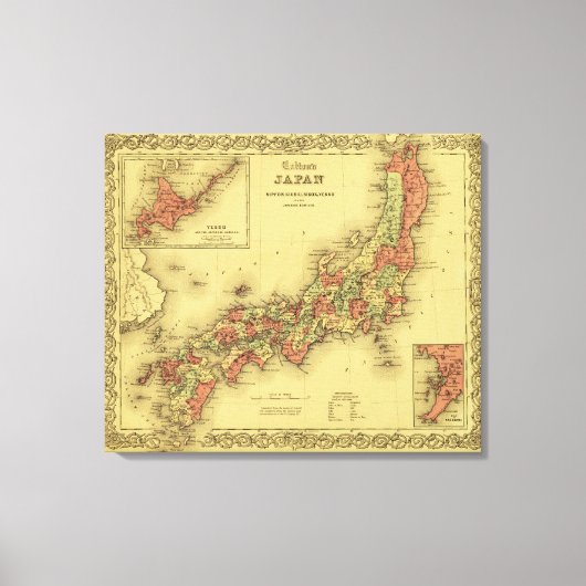 Toile JaponCarte panoramiqueJapon (Recto)