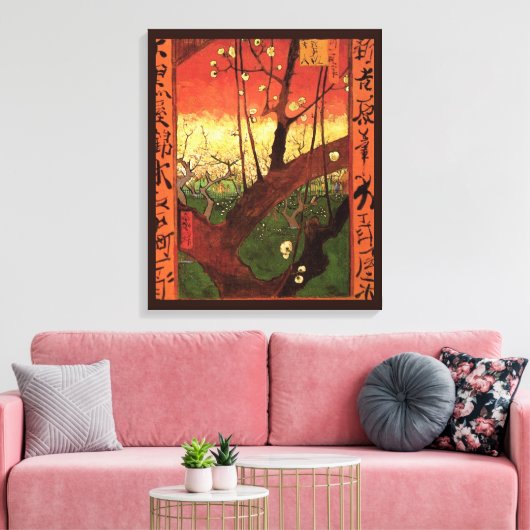 Toile Japonisme : Arbre à prune fleuri par Vincent van G (Insitu(Salon))