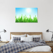 Toile Jardin à l'herbe verte avec conception de ciel ble (Insitu(Chambre))