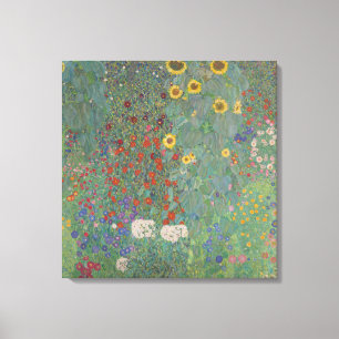 Toile Jardin agricole avec tournesols - Gustav Klimt
