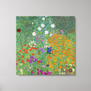 Toile Jardin aux fleurs Gustav Klimt Art Vintage Art Nou