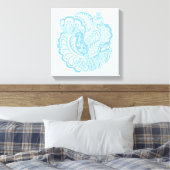 Toile Jardin bleu clair Oiseaux Mur Art (Insitu(Chambre))