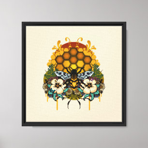 Toile Jardin Botanique de la Ruche de la Reine Abeille