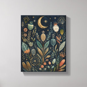Toile Jardin céleste de graines sous la lumière de la lu