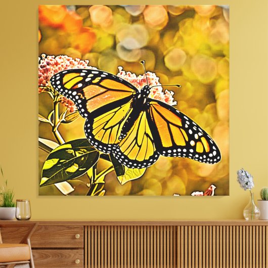 Toile Jardin d'art du papillon monarque (Insitu(Salon))