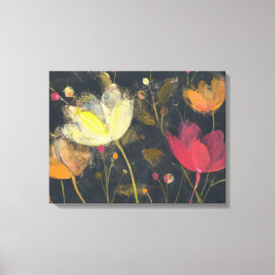 Toile Jardin de clair de lune sur le noir