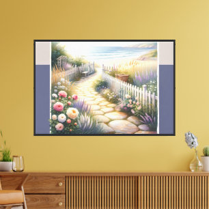 Toile Jardin de Cottage Chemin vers la Mer