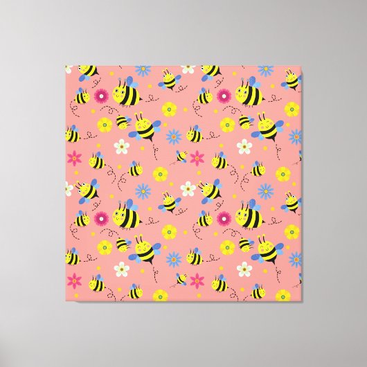 Toile Jardin de fleurs d'abeilles douces (Recto)