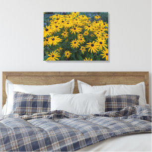 Toile Jardin de fleurs de Susan aux yeux noirs