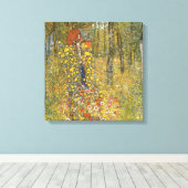 Toile Jardin de la ferme Klimt avec Crucifix (Insitu (Plancher de Bois))