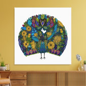 Toile jardin de paon blanc (Insitu(Salon))