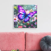 Toile Jardin de papillon violet enchanté (Insitu(Salon))