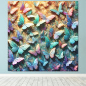 Toile Jardin de papillons iridescent (Insitu (Plancher de Bois))