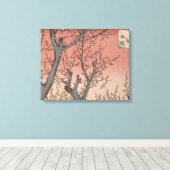 Toile Jardin de prune fleuri d'arbre japonais (Insitu (Plancher de Bois))