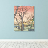 Toile Jardin de prune fleuri d'arbre japonais (Insitu (Plancher de Bois))